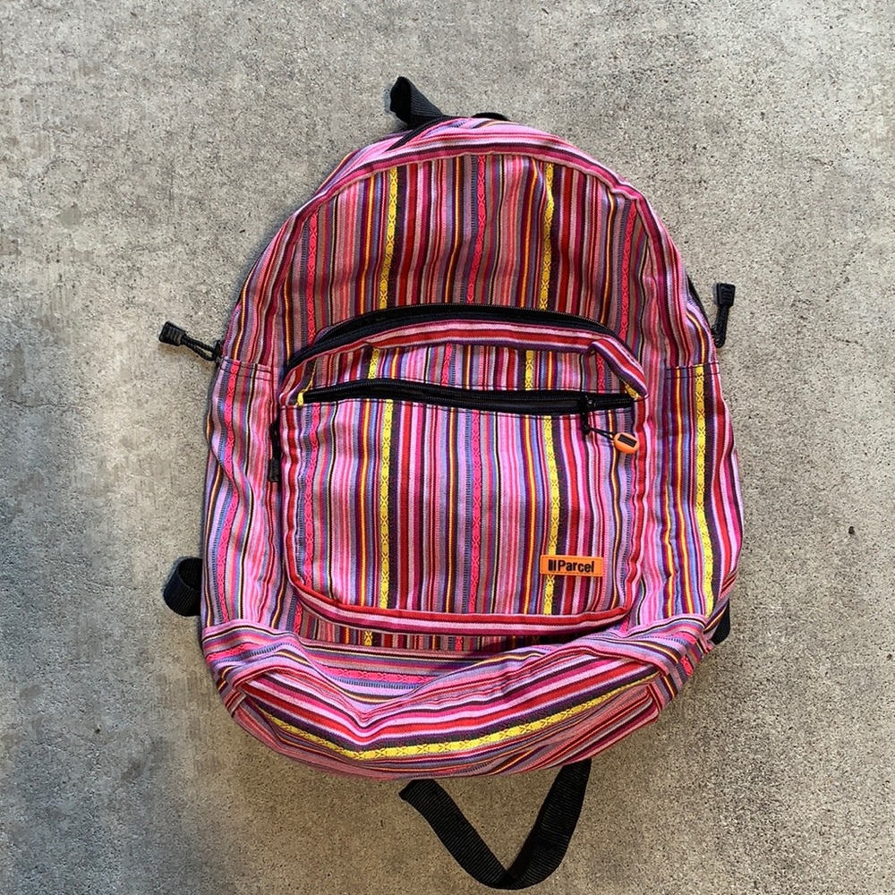 Shabby chic BoHo large backpack